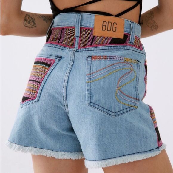 COPY - Urban Outfitters BDG A-Line High Rise Boho Cutoff Denim Blanket Patchwor… - Picture 5 of 15